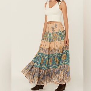 Free People Multicolor Floral Maxi Skirt